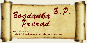Bogdanka Prerad vizit kartica